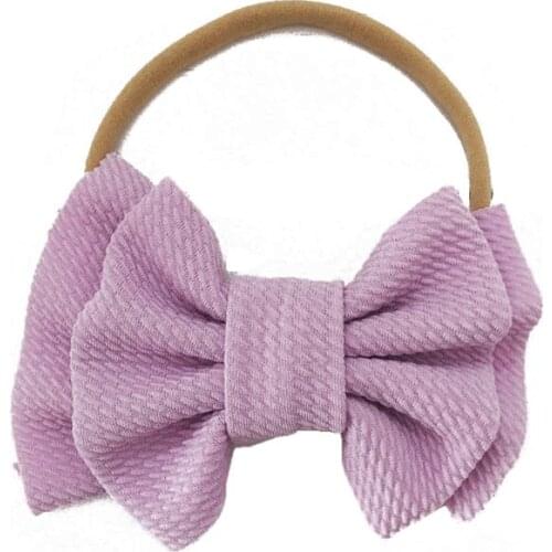 Big Bow Headband Girls Nylon Bowknot Headbands Large Bow Hair Turban Infant Head Band Bebes Infant Headwrap Q1FE