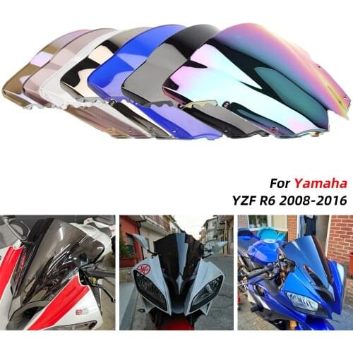 REALZION ABS Motorcycle Wind screen shield Deflector Windshield Windscreen For Yamaha YZF R6 YZFR6 YZF-R6 2008 - 2016 2015 2014