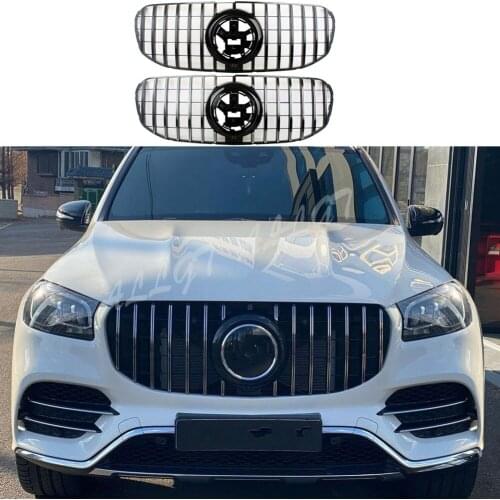 Car Front Bumper Grille Upper Billet Racing Facelift Grill Fit For Mercedes-Benz X167 GLS Class 2020