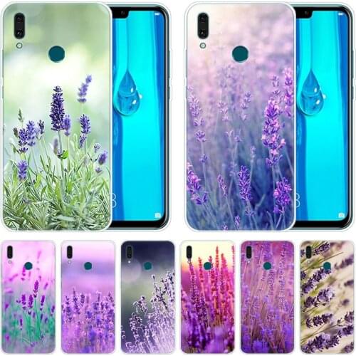 Luxury Silicone Case lavender Purple flowers for Huawei Mate 30 20 Lite 10 Pro Y5 Y6 Y7 Pro 2019 Y9 Prime 2019 2018 Y6 Pro 2017