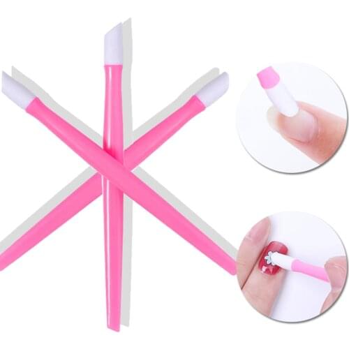 3pcs Nail Cuticle Pusher Rubber Pressure Pen Double Head Point Pen Pink Soft Remove Dead Skin DIY Manicure Nail Art Tool JINC370