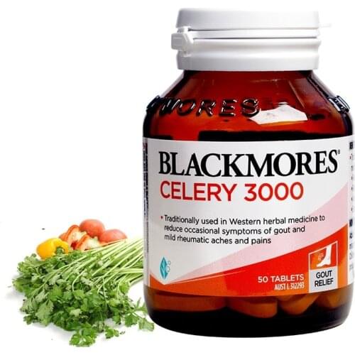 Australia BM Celery Seed 3000mg 50Caps Arthritis Gout Rheumatism Relief Aches Pain Diuretic Fluid Retention Treatment Supplement
