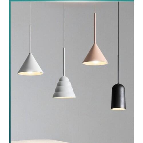 Dining room chandelier combination of modern simple lamp personality creative resin mesh red light household LED bedroom bedside