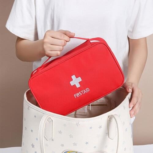 First Aid Storage Bag Empty Travel Rescue Bag Portable Medicine Storage Pouch Survival Bag Emergency Supplies Organizer