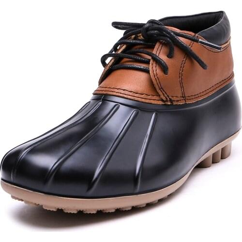 TONGPU Womens Casual Duck Boots Low-Heel Ankle Rain Boots 28-302