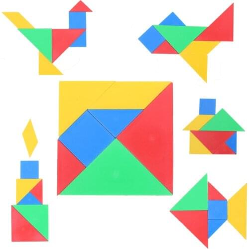 Early childhood supplies Cognitive and Educational Stationery Tangram Multifunctional Aids