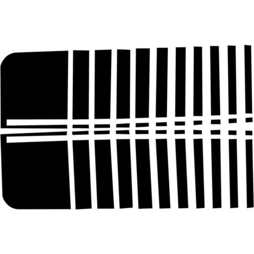 DWCX 2Pcs Universal 91x27.3cm Matte Black Vinyl Racing Car Hood Stripe Decal Bonnet Sticker