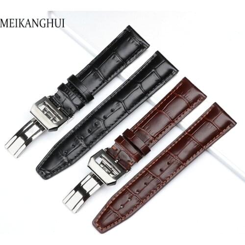 Vintage Brown Handmade Crazy Horse Leather Watchband strap 20mm 21mm 22mm Genuine Calf Leather Watch Band Strap