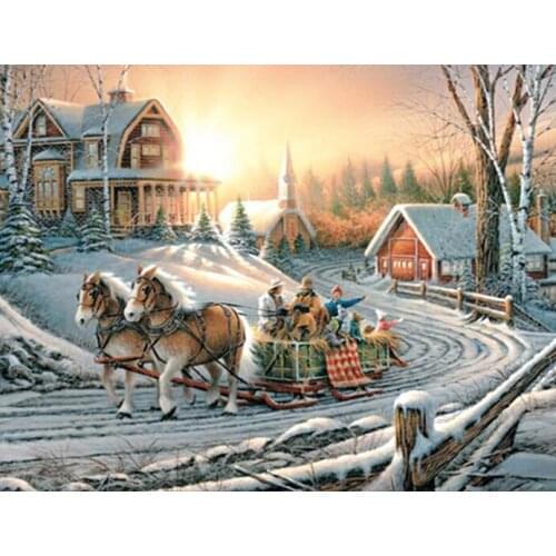 ONEROOM Intimate DMC People cross stitch 14CT Counted Needlework Cross stitch Sets for Embroidery kits Cross-Stitch wall decor