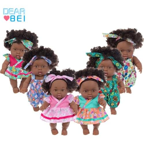 1pcs 20cm multi style African black baby explosion head black skin baby toy