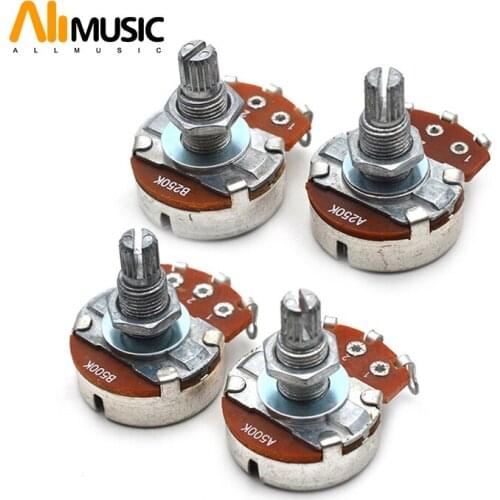 Full Size A500K B500K Short Split shaft 15mm Guitar Volume Tone Pots Potentiometer for ELectric Guitar Bass