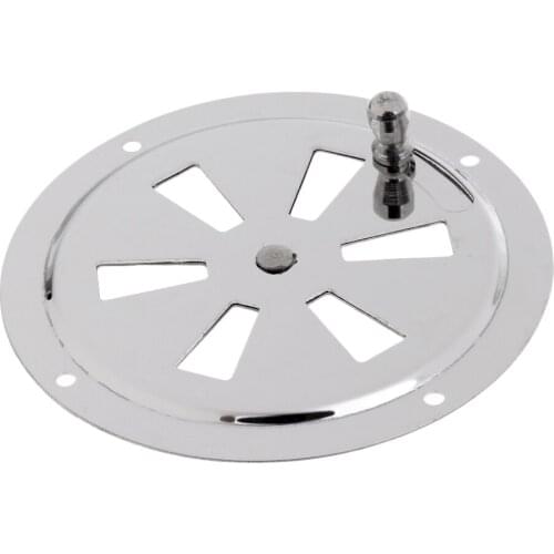 100mm 4 Inch Butterfly RV Boat Round Louvered Vent Cover with Side Knob Marine Stainless Steel
