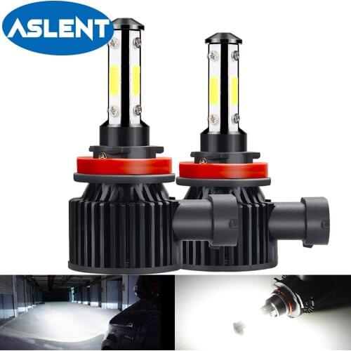 2PCS H4 H7 H8 H9 H11 9005 9006 Car Headlight Bulbs LED 8000LM Combo 4-Side LED Headlight Kits High Low Beam Bulb 6500K White