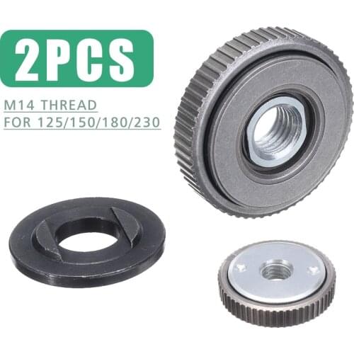 2pcs M14 Thread Self-Locking Quick Release Nut Screw Tools for Angle Grinder Clamping Nuts Locking Plate Chuck