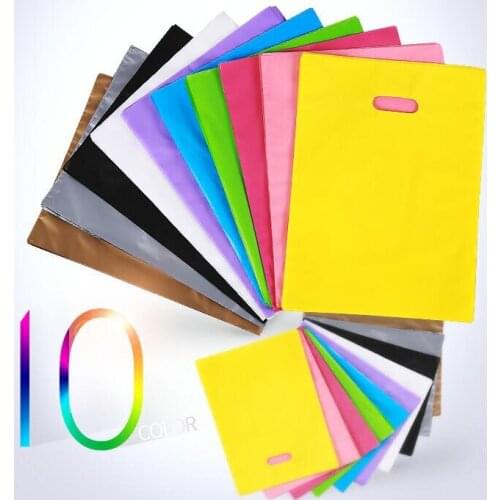 40x50cm/20x26cm Personalized logo plastic bag printing logo for shopping bag plastic shopping bag with handle 8c thick