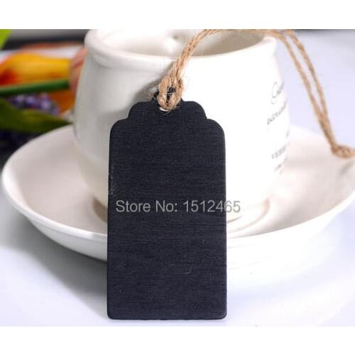 50pcs/lot Mini Chalkboard Blackboard With String Wooden blackboard Christmas Decoration Wedding Gift Card HB05-50