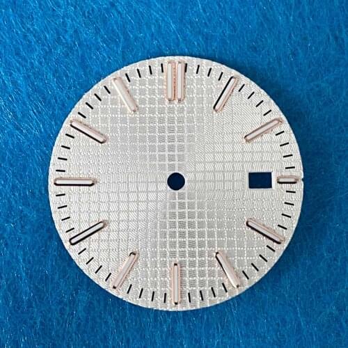 31.8mm Watch Dial Watch Accessories Rose/Silver Nail Suitable for NH35 Movement