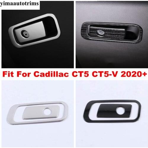 Car Stainless Steel Accessories Glove Box Switch Sequins Decoration Cover Trim Interior Kit For Cadillac CT5 CT5-V 2020 2021