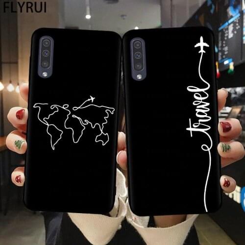 World Map Travel Just Go Phone Case For Samsung A51 A71 A21S A10 A20 A30 A40 A50 A70 A7 A9 A6 A8 Plus 2018 Soft Back Cover Coque