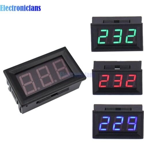 Green Red Blue 0.56" 0.56 inch LED Digital Voltmeter Voltage Display 2 Wires Voltage Meters Electrical Instruments AC 30-500V