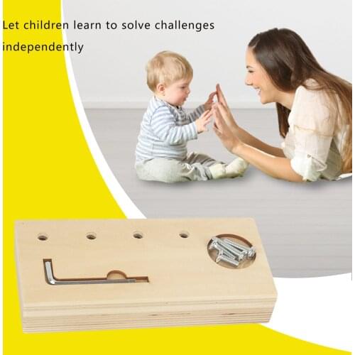Kids Screw Driver Board Screw Bolt Set Screwdriver Sensory Toys Chilren Basic Skills Learning Board Life Skills Educational Toy