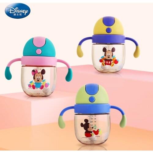 Disney 2021 Cartoon New Animation Wide Caliber PPSU Cups Nursery Baby Leak-proof Child Shatter-resistant 280ml Straw Cups