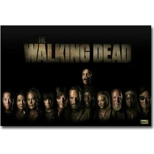F129 The walking dead Movie Silk Cloth Poster Art Bedroom Decoration
