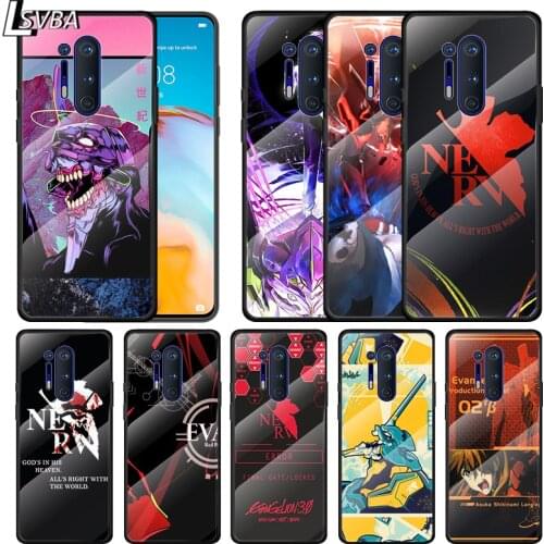 Hot Anime EVA For Oneplus 9R 9 8T 8 Nord Z 7T 7 Pro 5G Tempered Glass Shell Phone Case Cover