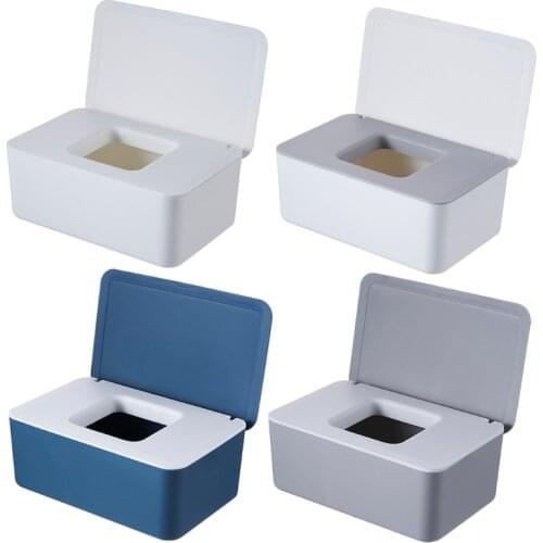 Wet Tissue Box Desktop Seal Baby Wipes Paper Storage Box Dispenser Holder Household Plastic Dust-proof with Lid
