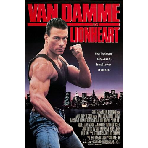 Lionheart Van Damme Movie Art print Silk poster Home Wall Decor
