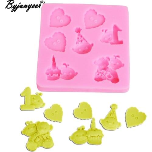 M2023 Baby Shower UV Resin Silicone Mold Fondant Chocolate Candy Lollipop Crystal Epoxy Soft Clay Bake Tools