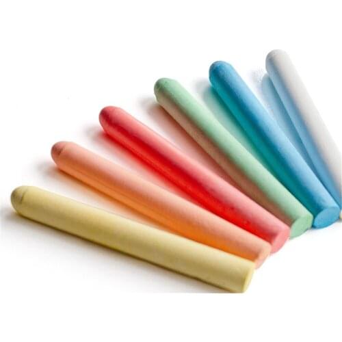 6pcs Dust-free Environmental Protection Chalk Water-soluble Chalk Early Education Blackboard Green Board Stickers Graffiti Chalk