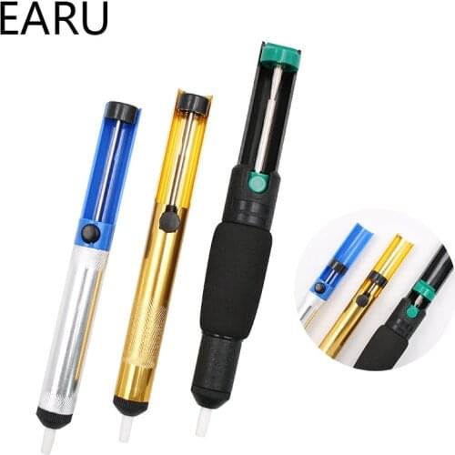Metal Solder Sucker Desoldering Pump Removal Vacuum Soldering Iron Desolder Suction Tin Pen Hand Tools Welding Tools Wholesale