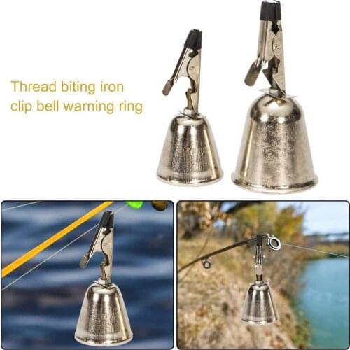 2 Sizes Mini Fishing Alarm Bell Nickel Plated Anti-Scratch Rust-Proof Wear-Resistant Fishing Rod Bell Outdoor Fishing Supplies