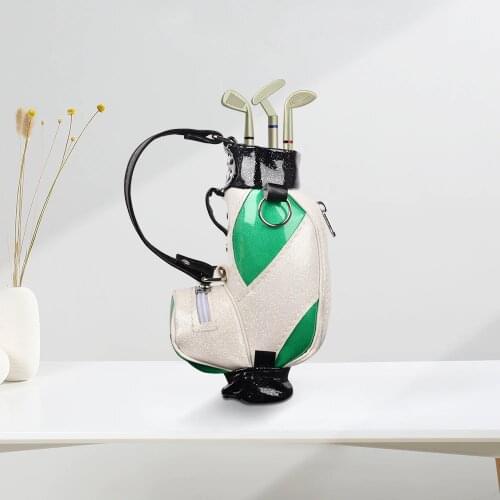 Miniature Golf Bag Pen Holder Mini golf bag pen holder set creative desktop decoration golf souvenir prizes Fathers Day gifts