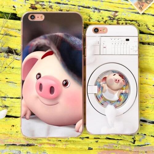 HOUSTMUST Funny cartoon Little Piggie soft case For iphone x xr 11 pro xs max 7 8 6s 6 plus se 5s 5 TPU phone cover cute shell