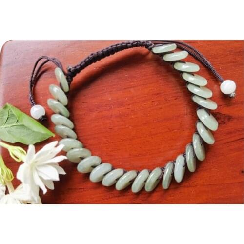 Natural Jadeite Emerald Jade Bracelet Women Stone Jewelry Gemstone Gift Handmade Strand Bracelets Jade Bracelet Gift