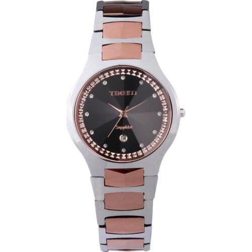 New Fashion Time100 MensTungsten Steel Strap Sapphire Crystal Quartz Business Casual Hand Wrist Watches For Men Clock W50107G
