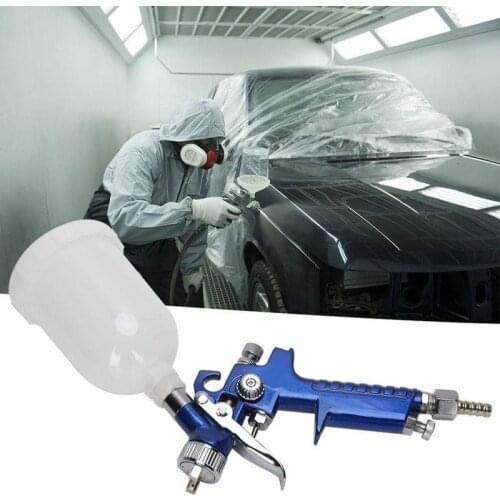 EU Plug Car Paint Gun Blue Small Spray Gun Small Detachable High-pressure Pneumatic Spray Gun Car Paint Tool 125ml Capacity HVLP