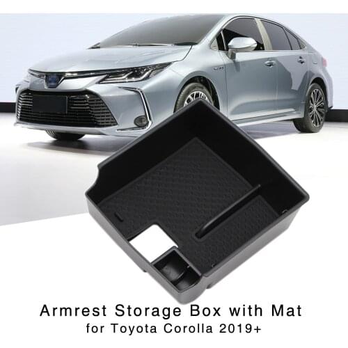 Armrest Storage Box Interior Organizer for Toyota Corolla E210 2019 2020 Central Console Glove Holder Tray with Mat