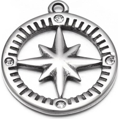 Stainless Steel Star Pendant Polished 1.5mm Hole Bracelet Charms Necklace Pendants for DIY Jewelry Making Accessories
