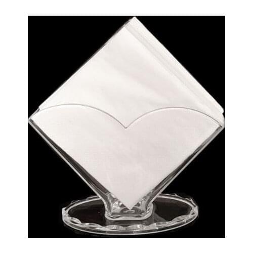 Clear Acrylic Napkin Holder Paper Serviette Dispenser Decorative Tissue Rack Box for Home Bar Hotel Dining Table Kitchen Counter
