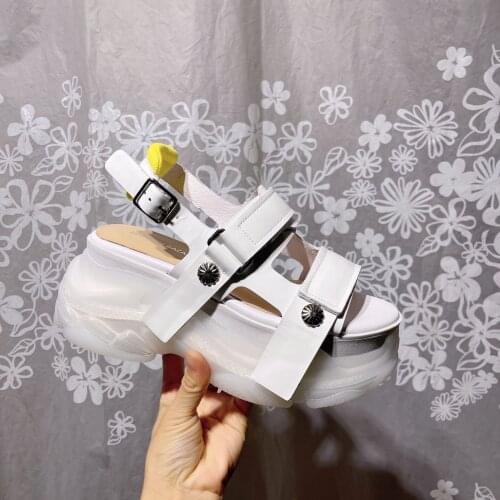 Fashion Summer Women Sandals Thick Soled Shoes Womans Lady High Platform Thick Sole Outdoor Luxury Brand Unique Designer wedges