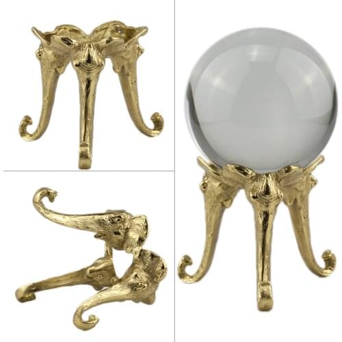 Elephant Trunk Figurine Display Stand for Big Crystal Glass Lens Ball Photography Lensball Base Magic Sphere Globe Holder Crafts