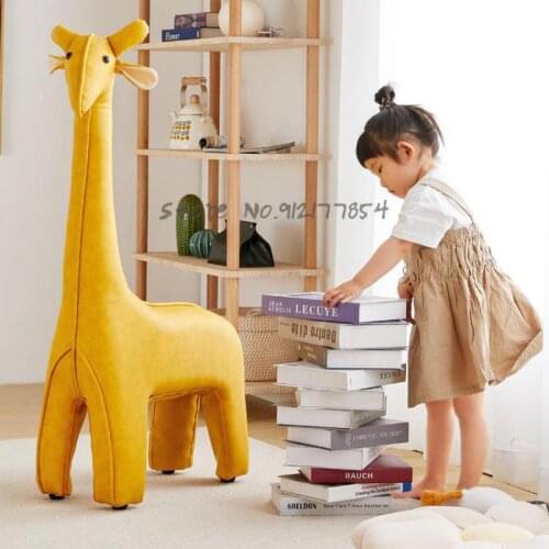Giraffe Stool Creative Cute Net Red Stool Simple Living Room Animal Model Shoe Stool Cartoon Children Stool