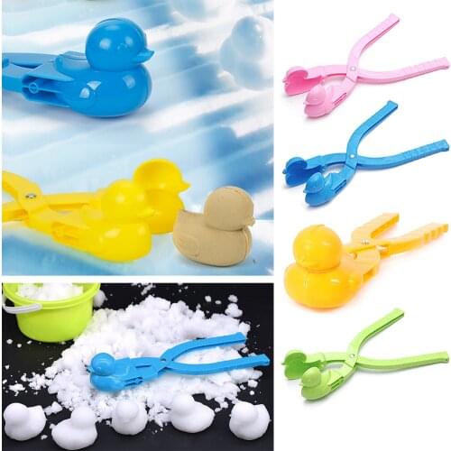 Winter Snowball Maker Clip Duck-shaped Snowman Clip Kids Outdoor Sand Snow Ball Mold Toys Fight Kids Toy Support Dropshipping