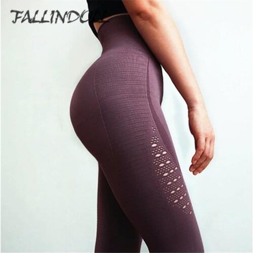 Women High Waist Yoga Pants Super Stretchy Gym Tights Energy Seamless Tummy Control Sport Fitness Leggings Purple Running Pants