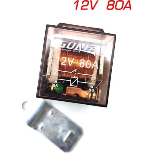 1pcs 12V universal dual contact type 4 pin 80A relay for motorcycle signal light adjustment Waterproof Automotive Relay