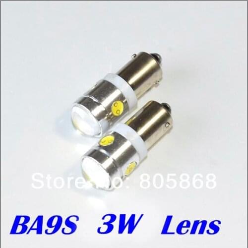 10pcs/lot car Led Interior Light Bulbs Reading Ba9s led T10 3w with Lens High Power 4Led Car Light car light source