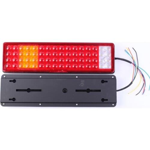 2pcs Truck tail light 24V LED waterproof rear reversing brake light running light trailer universal Warning Flowing Signal Light